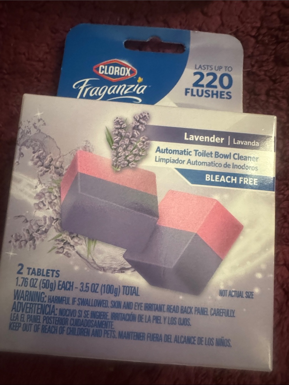 Clorox Fraganzia Lavender Toilet Bowl Cleaner Tablets - Pink & Purple